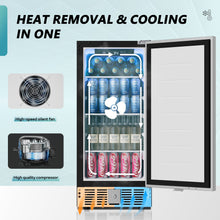 Load image into Gallery viewer, EUHOMY Beverage Refrigerator 15 Inch Under Counter 127 Can Wine Cooler - RU-03
