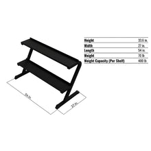 Load image into Gallery viewer, Troy  2 Tier Horizontal Kettlebell Rack - KBR-14
