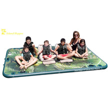 Load image into Gallery viewer, Island Hopper 10′ Lakeside Topical Graphic Series Inflatable Floating Dock and Bouncer Slide - LKS-BUDDY-10
